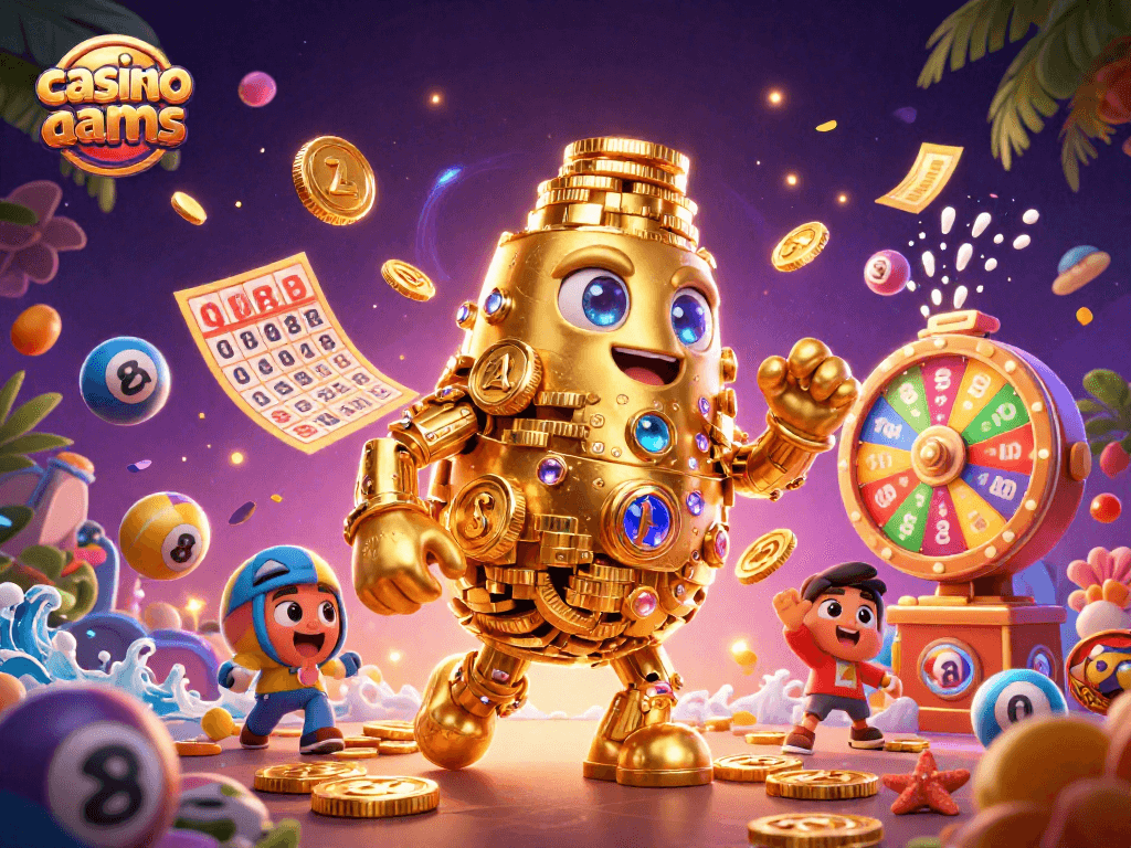 Gioca al casino non aams con un golem d'oro e palloni colorati che ballano