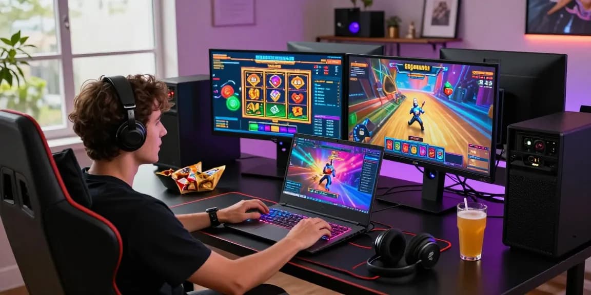 Player enjoying the immersive experience of 68gamebai gaming platform in a dynamic setup.