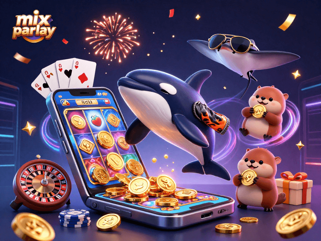 Engage with the thrilling mix parlay experience through vibrant casino-themed characters and dynamic gaming elements.