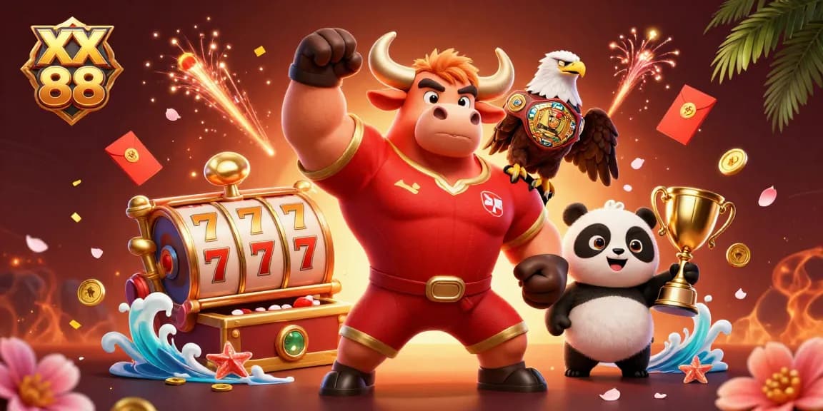 Engage in exciting gameplay at XX 88 with a vibrant scene featuring charming characters celebrating