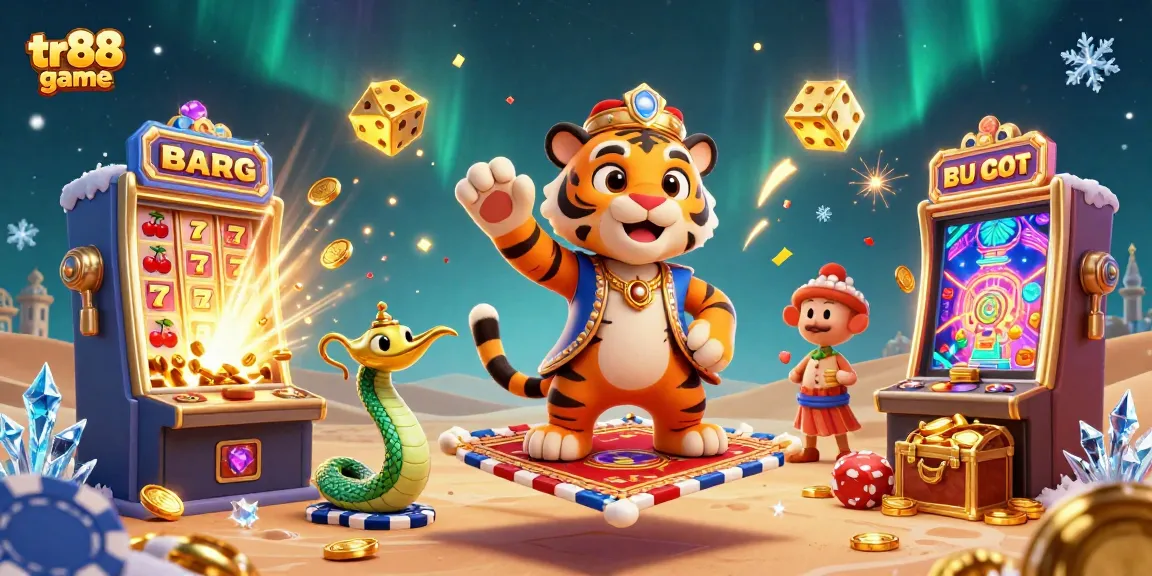 Play the thrilling tr88 game with a sultan and magical scenes in a colorful casino atmosphere.
