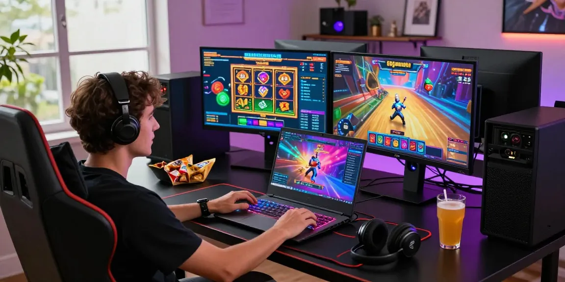 Player enjoying the immersive experience of 68gamebai gaming platform in a dynamic setup.