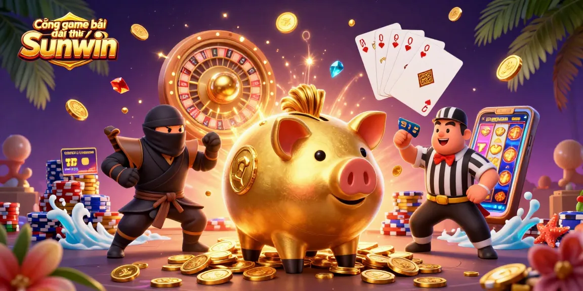 Experience Cổng game bài đổi thưởng Sunwin with a captivating animated scene of a sumo wrestler and dynamic casino elements.