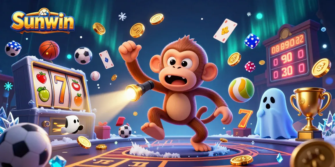 Engage with Sunwin's thrilling casino experience captured in a vibrant 3D illustration.