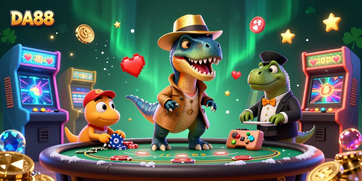 Experience thrilling DA88 casino action with playful characters and vibrant gaming elements.