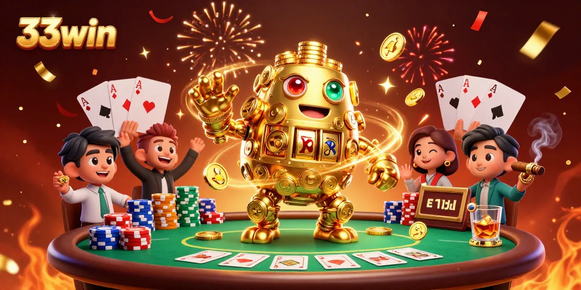 Engage with top-tier gaming at 33win, showcasing a lively casino atmosphere and stunning visuals.