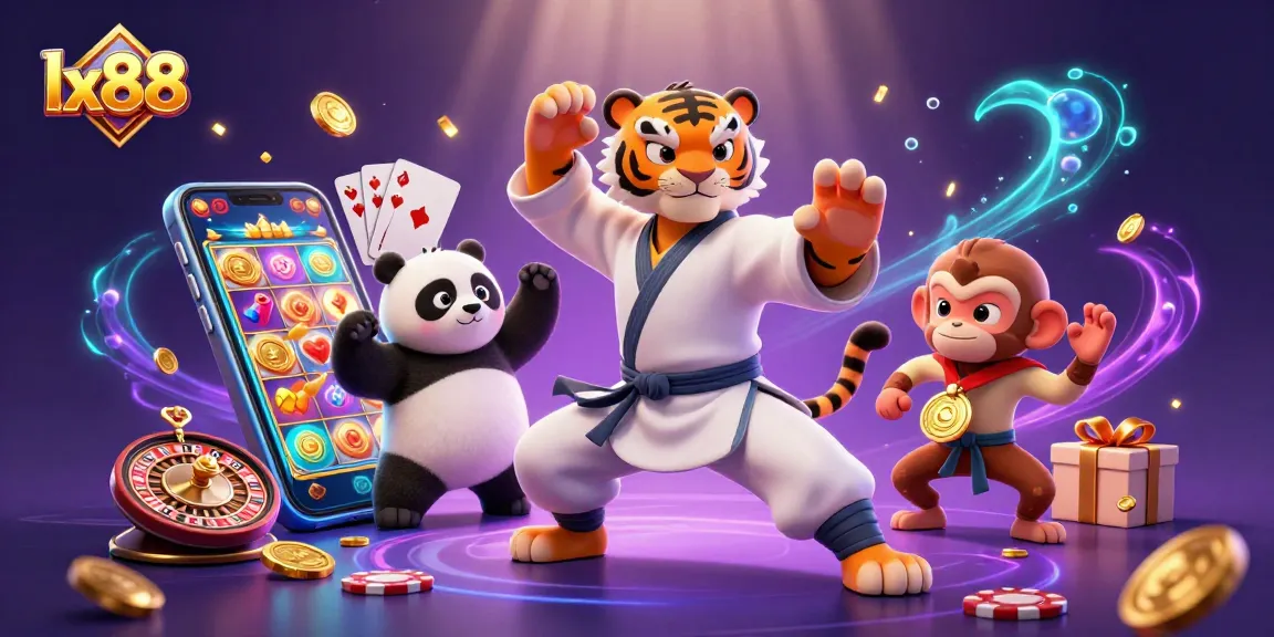 Engage in the exciting world of lx88 with dynamic gaming elements and vibrant characters igniting the casino atmosphere.