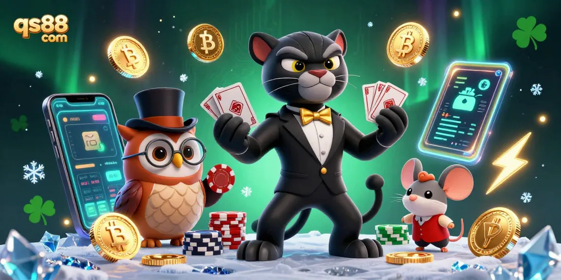 Experience thrilling gambling action with qs88 com's vibrant 3D casino scene featuring engaging characters.