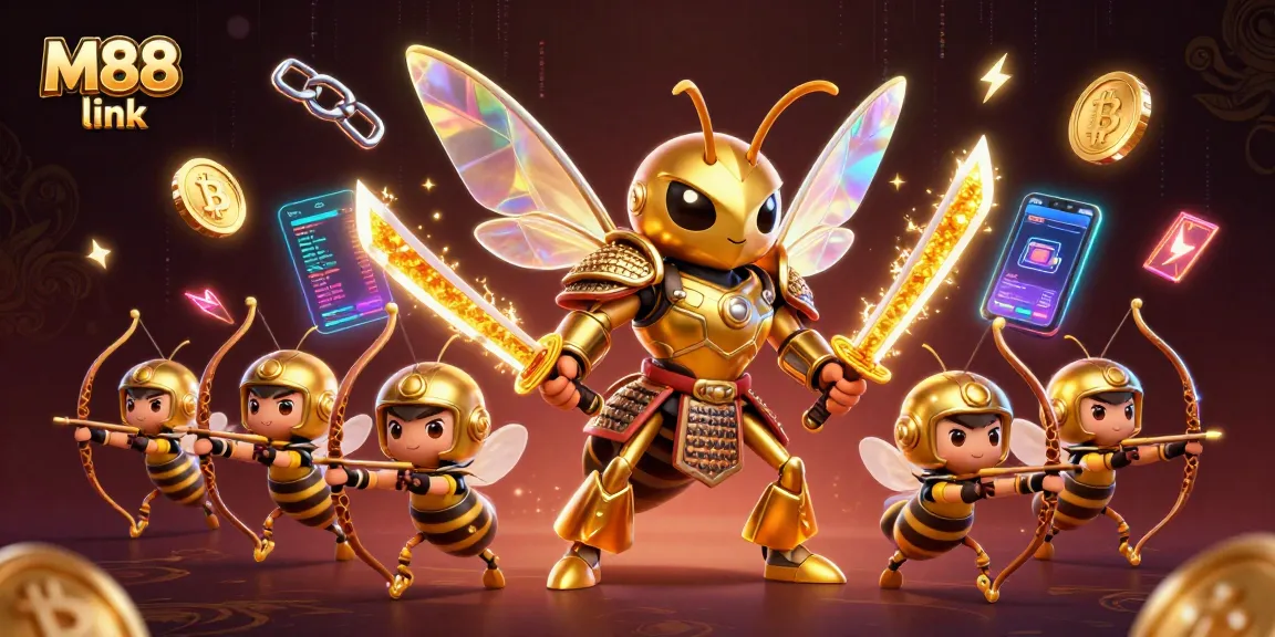 Engage with the M88 link as the vibrant golden hornet and archers showcase dynamic betting elements.