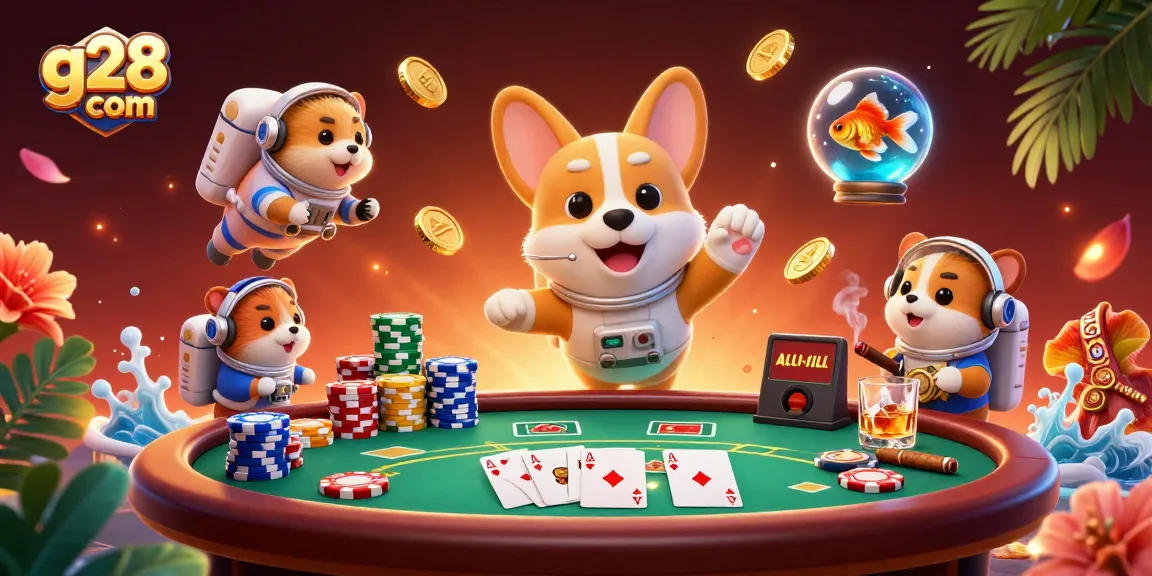 Join the g28 com casino adventure as the astronaut corgi plays in zero gravity!