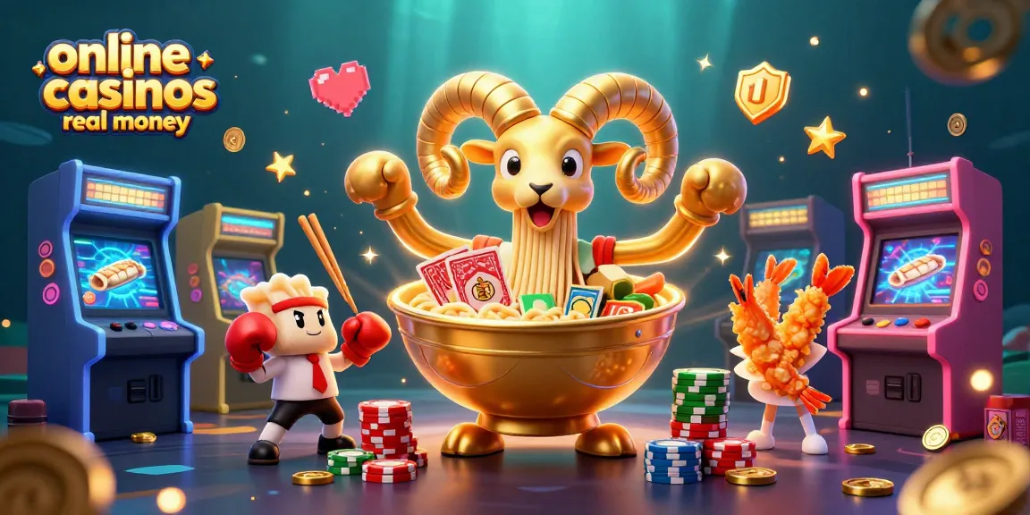 Engage with online casinos real money through this vibrant 3D casino illustration featuring lively characters and games.