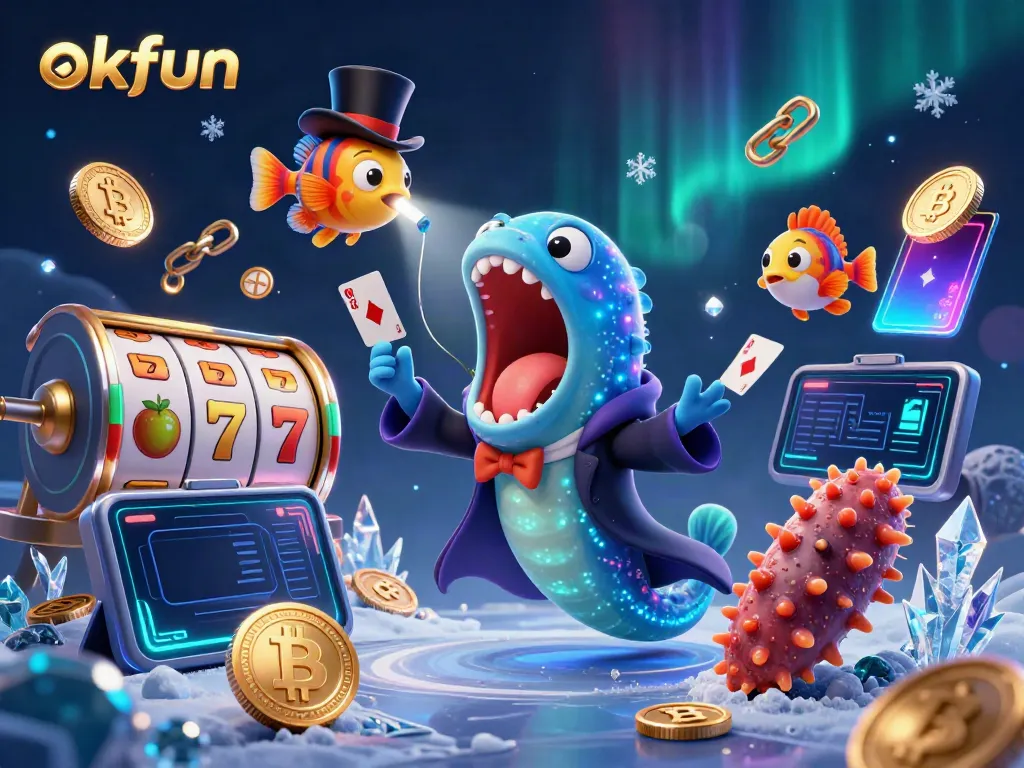 Experience exciting gameplay at okfun, featuring vibrant characters in a magical casino environment.