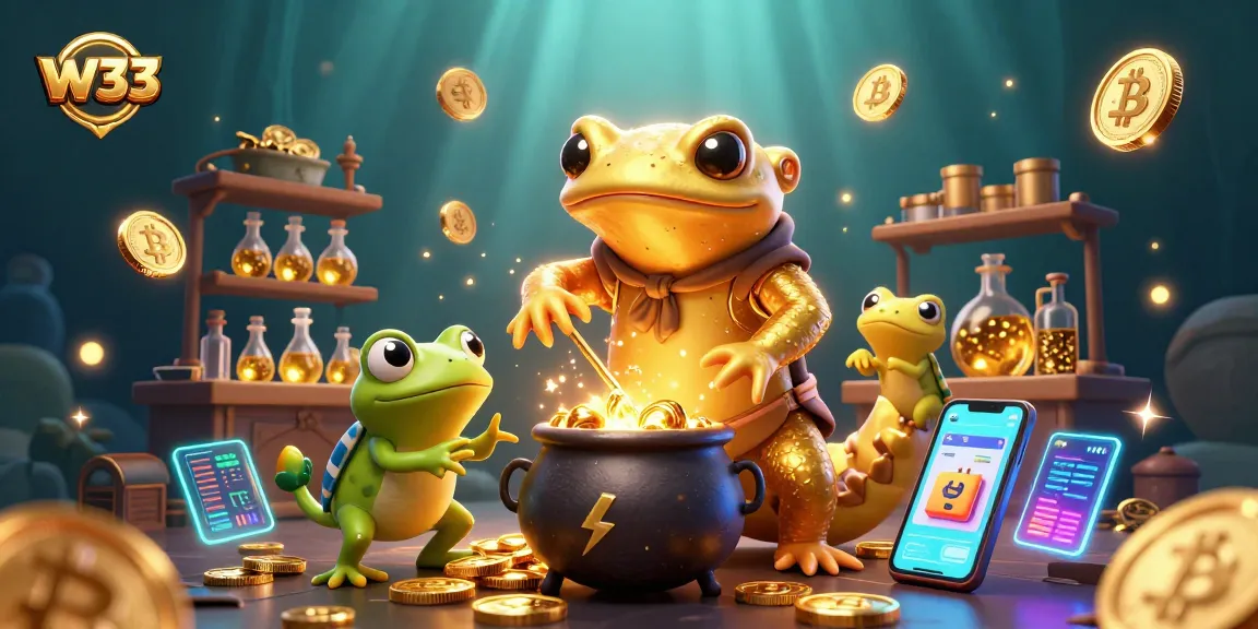 Experience the thrilling world of w33 as a golden salamander alchemist transforms base metals into gold coins.