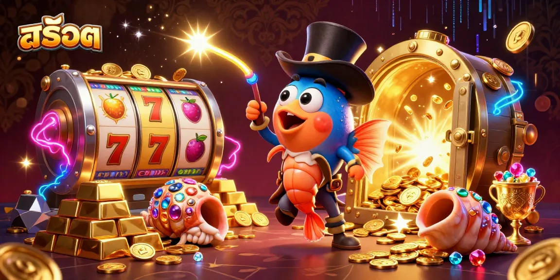 Spin the สล็อต reels with a deep-sea anglerfish and pirate shrimp in a treasure-laden adventure.