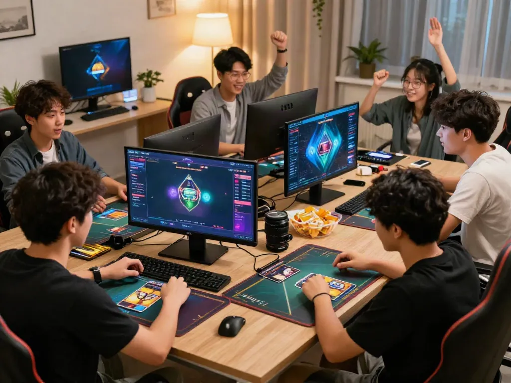 Players enjoying live games on https://hitclub3.io/ with vibrant graphics in a cozy gaming room.