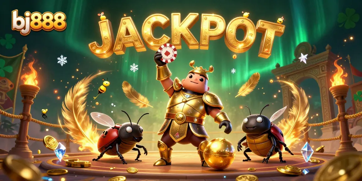 Experience the thrill of betting at bj888 with dynamic characters and vibrant casino elements in a rich 3D illustration.