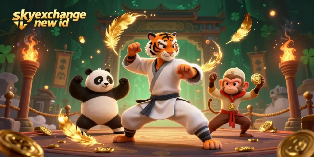 Engage in thrilling action with skyexchange new id in this vibrant, immersive casino-themed illustration.