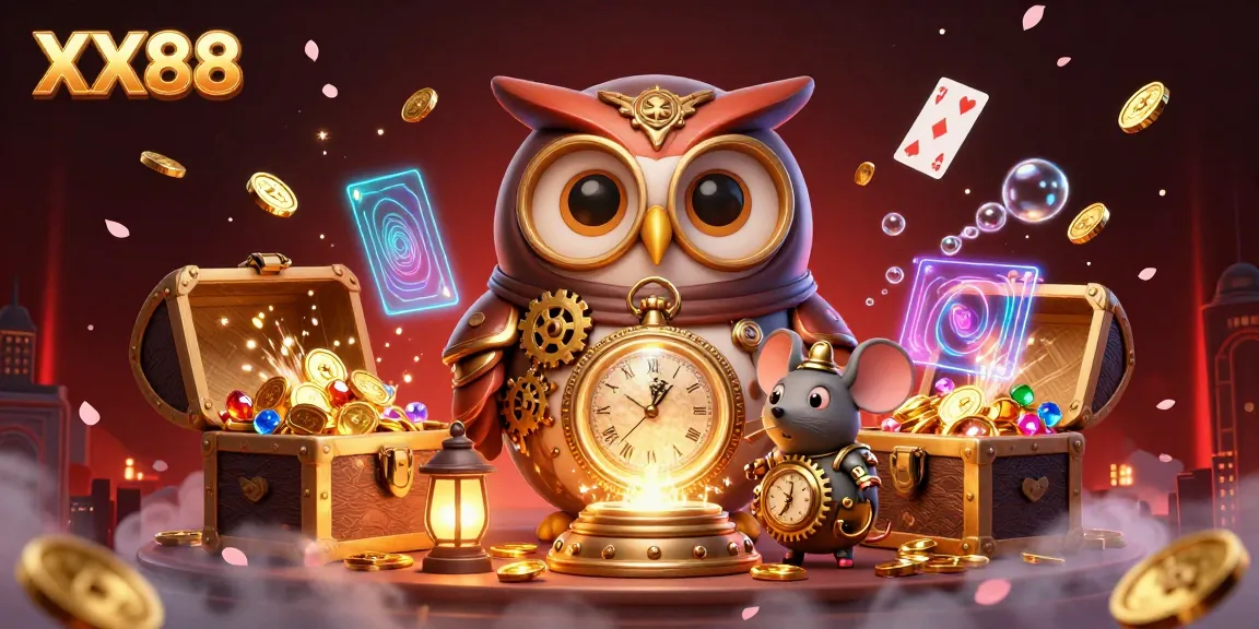 Engage in thrilling gaming adventures with XX88's vibrant casino illustration full of life and immersive detail.