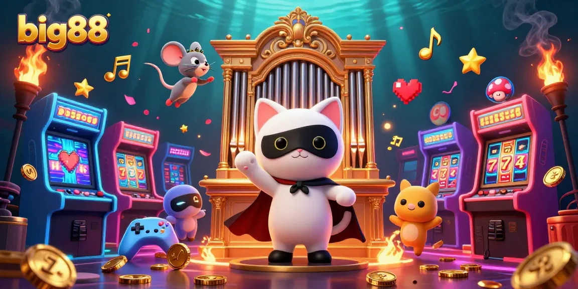 Engage in thrilling gameplay at big88, showcasing vibrant 3D casino elements with a charming cast.