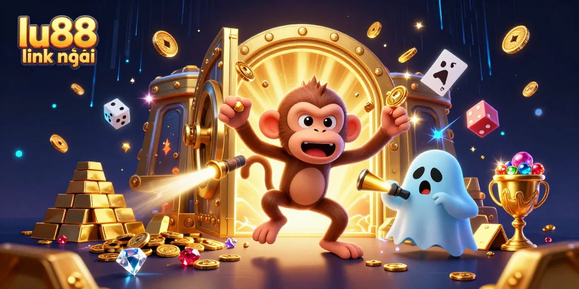 Engage with the thrilling lu88 link mới as the mischievous monkey juggles gold and gems in a haunted casino.