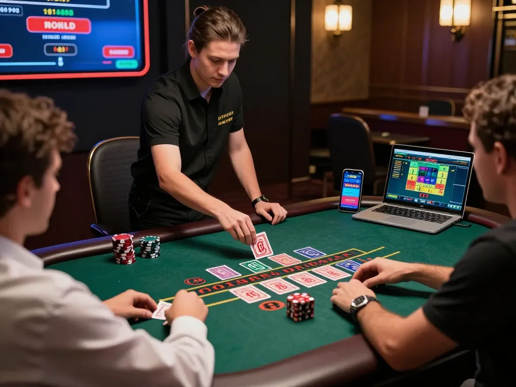 Nohu90 players enjoying live dealer blackjack with engaging gameplay and strategic options.