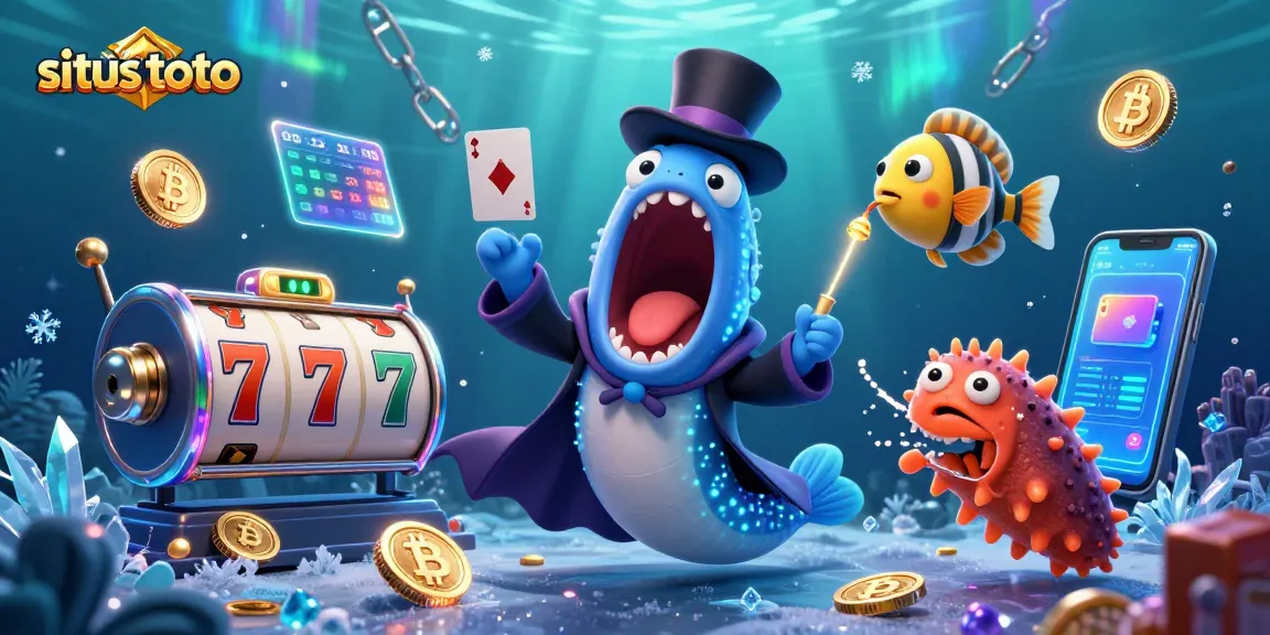 Menangkan permainan di situs toto dengan jackpot slot, disertai makhluk laut yang memukau.